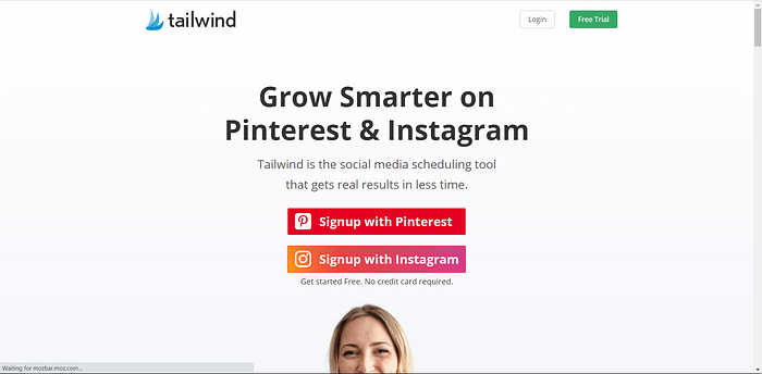 Tailwind Pinterest screenshot