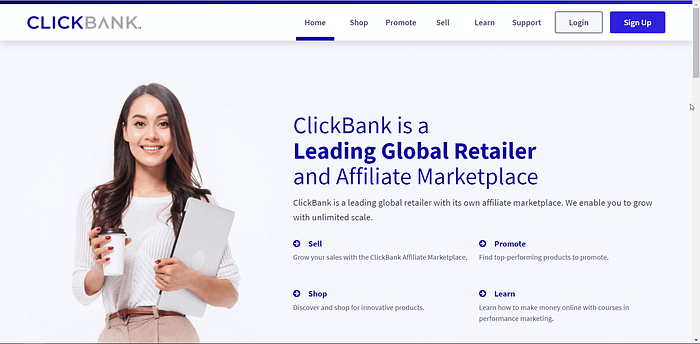 Clickbank screenshot