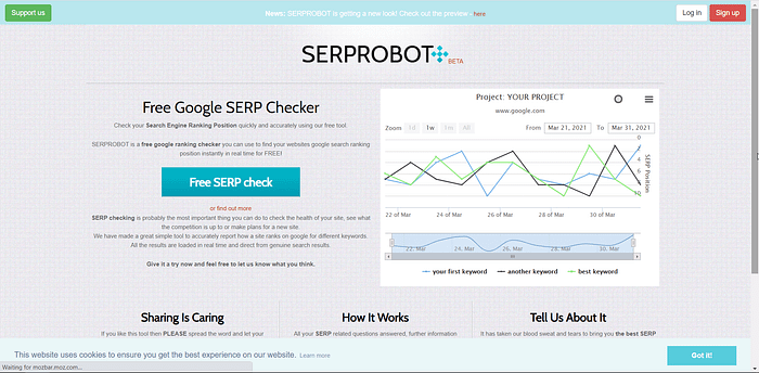 SERProbot screenshot
